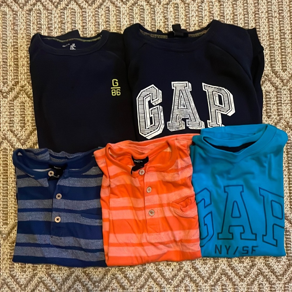 Lot of 5 boys Gap shirts all size M(8/9)